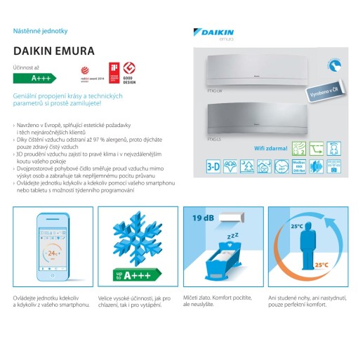 Klimatizace DAIKIN FTXS-50K/G split | Popis klimatizace od výrobce